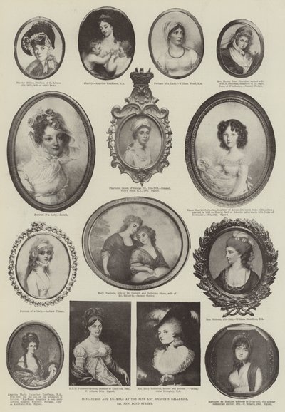 Miniature e smalti alle gallerie della Fine Art Society, 148, New Bond Street da Angelica Kauffmann